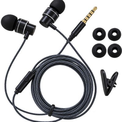 Căști intraauriculare cu microfon integrat pe fir (ELM-01BA) – Jack 3.5mm