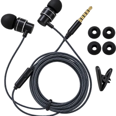 Căști intraauriculare cu microfon integrat pe fir (ELM-01BA) – Jack 3.5mm