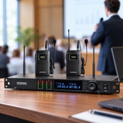 Sistem microfon wireless Gonsin GX-U302B-X prezentare conferință