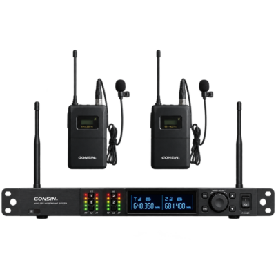 Sistem de microfon wireless UHF cu lavalieră Gonsin GX-U302B-X